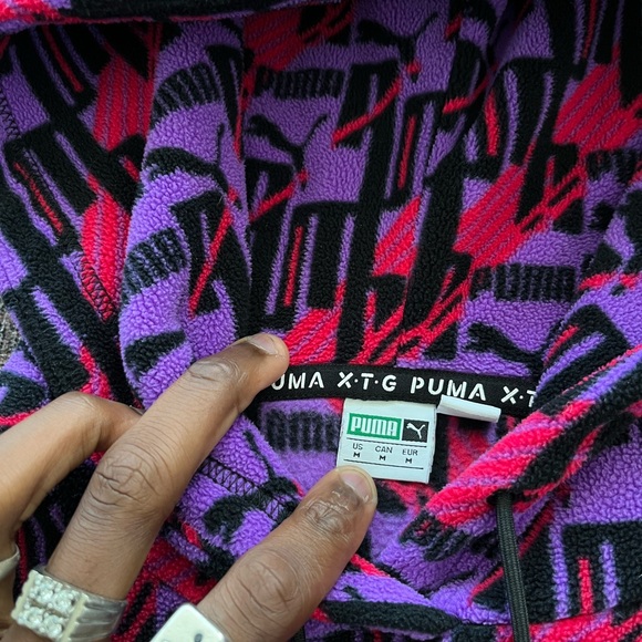 Puma Women's XTG All Over Print Fleece Hoodie - Picture 4 of 5